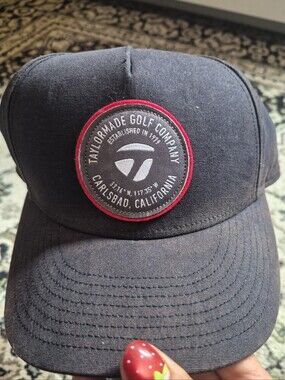 TaylorMade Black Cap with Red Trim Patch